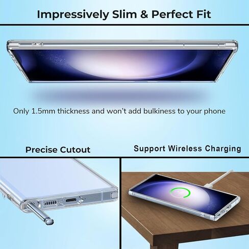 علبة واضحة مصممة ل Samsung Galaxy S22 Ultra - Camera Camera ، تصميم أنيق وضوء ، حالة وقائية ، غطاء مقاوم للصدمات ، TPU متين وبناء البولي كربونات in Saudi Arabia