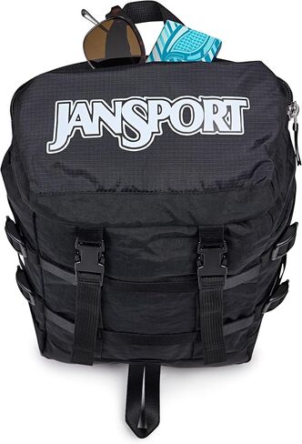 JanSport Mini Skip Pack – Compact Backpack with Main Compartment, Side Water Bottle Pocket, and Zippered Accessory Pocket, Black in Kuwait