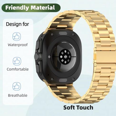 Stainless Steel Watch Band for Samsung Galaxy Watch Ultra 47mm Band with TPU Case, Compatible for Galaxy Watch 7 Ultra Sports Wristband Replacement Straps in Kuwait
