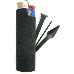 Katzone - Metal Lighter Case Attached with Czech Pipe Tool & Bottle Opener