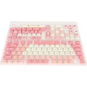 PBT 135 Keycaps ، Cream Strawberry Keys Keycaps PBT Universal Compatability Keycaps ، XDA مثل مفاتيح الارتفاع لـ 61 87 96 98 104 108 لوحة المفاتيح الميكانيكية in Kuwait