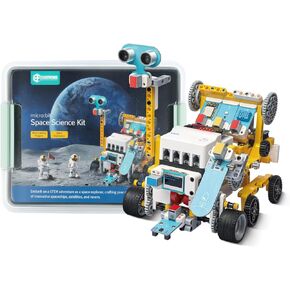 ELECFREAKS Micro:bit Space Kit with Nezha v2 Expansion Board 8+ Space Learning Projects,microbit Starter Planet X Sensors Kit with Closed Loop Motor(Without Micro:bit)