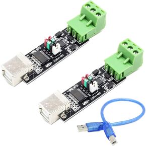 2 pcs USB to TTL/RS485 TTL Serial Converter Adapter Module FTDI Interface Board FT232RL Module with USB 2.0 B-USB Cable