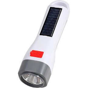 TANSOREN Solar LED Flashlight for Power Outages, Rechargeable Camping Flashlights with High Lumens, 5 Modes, Powerful and Bright Tactical Flash Light for Emergency, Outdoor, Home Use