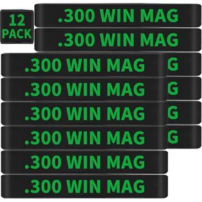 12 Pack Miaozhun .300 Win Mag Magazine Marking Bands Ammo Caliber Identification Marker Holster Accessories