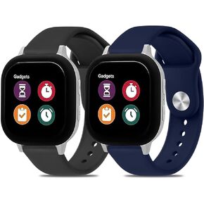2 Pack Silicone Bands for Gabb Watch 3e 3 2 1/Gizmo Watch 3 2 1, Cosmo JrTrack 4/3/2 SE/2/JrTrack Band, 20mm Waterproof Silicone Wrist Strap in Kuwait