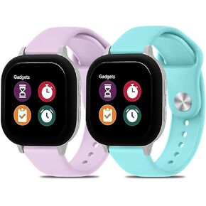 2 Pack Silicone Bands for Gabb Watch 3e 3 2 1/Gizmo Watch 3 2 1, Cosmo JrTrack 4/3/2 SE/2/JrTrack Band, 20mm Waterproof Silicone Wrist Strap