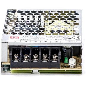 Mean Well LRS-35-15 15V 2.4A 35W Single Output Switching Power Supply, 85-264VAC/120-373VDC Input,1U Low Profile, Short Circuit/Overload, Reliable & Efficient for Industrial Automation, UL/TUV/CB