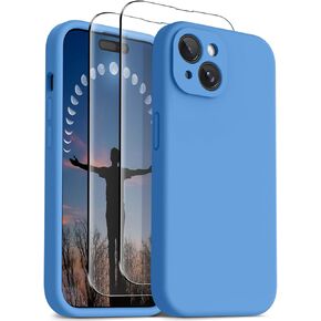 OTOFLY Compatible with iPhone 15 Case, Compatible with MagSafe, Military-Grade Protection, 2 Pack Screen Protectors, Silicone Shockproof Magnetic Phone Case, Calke Green in Kuwait