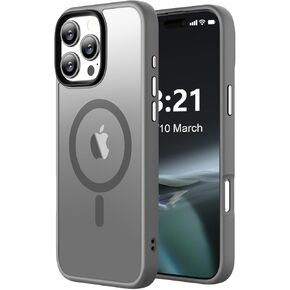 Upgraded Magnetic for iPhone 16 Pro Max Phone Case, [Compatible with Magsafe & Military-Grade Protection] Slim Translucent Matte Phone Case for iPhone 16 Pro Max 6.9 inch,Gray