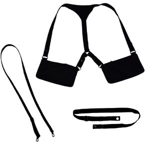 Phone Holster Vest - with two additional straps, cross-body and belt. Three ways to carry your phone pocket