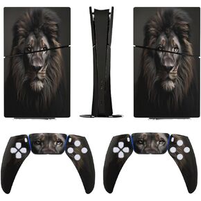 Sticker Skin for Model 5 Slim Digital Edition Black Lion Animal King Skin Accessories Cover Skins Anime Vinyl Cover Sticker Full Set for Model5 Slim Digital Edition