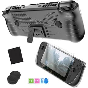 Protective Case for ASUS Rog Ally 2024, Rog Ally TPU Case with Kickstand for ROG Ally Gaming Handheld Cover Case Accessories, Anti-Collision Black