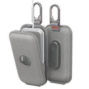 Spigen Klasden Battery Belt Clip Designed for Apple Vision Pro Battery Holder Clip Premium Portable Battery Holder with Clip and Carabiner - Charcoal Gray