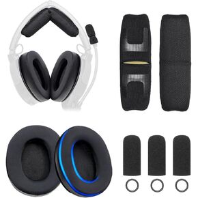 Cooling Gel A20 Replacement Ear Pads Upgrade Headband Cushion Pad Compatible with Bose A20 Aviation Headset, Slow Rebound Memory Foam, 3 Mic Covers