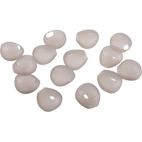 Xcessor 7 Pairs (14 Pieces) of Silicone Replacement Apple Earphone Earbud Covers. Replacement Ear Tips for Apple Earphones. Grey
