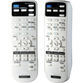 Universal Projector Remote Control fit for All EPSON POWERLITE 108 1286 2042 2142W 2247U 970 980W 990U S39 W39 X39, EH-TW610, EH-TW650, EX3260, EX5260, H840A, HOME CINEMA 1060, VS250, VS350, VS355