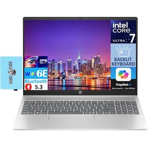 HP Pavilion 16t-af000 Business Laptop 16.0" IPS WUXGA Display (Intel Ultra 7-155U, 16GB LPDDR5, 512GB PCIe SSD, Intel Graphics, Backlit KB, WiFi 6E, FHD Webcam, Win 11 Pro) w/DKZ USB Port Expander