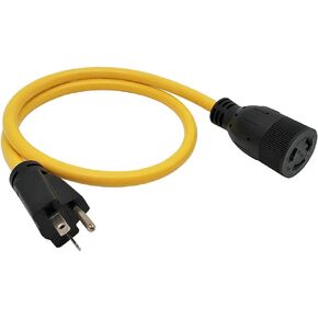Parkworld 60578 Adapter Cord NEMA 6-20P 20AMP Plug to Twist Lock 20 AMP L6-20R Receptacle, 3FT