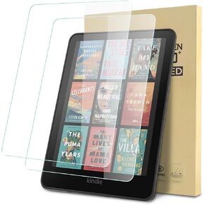 2-Pack Screen Protector Compatible with Kindle Colorsoft Signature Edition 7.0"/ Paperwhite Signature Edition 7.0" 2024, Tempered Glass Clear Film, Anti-Scratch, 9H Hardness, Easy Installation