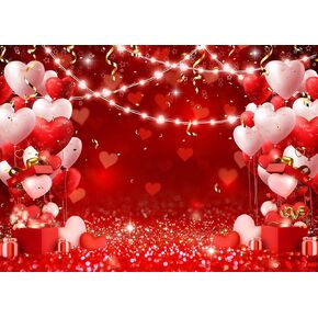 Valentine Backdrops for Photography Galentines Backdrop Red Hearts Background 10x8ft F119