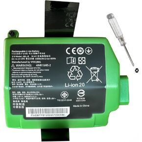 ABL-B 48Wh Battery Replacement for Roomba S9 s9+ 9550 S9550 S9 Plus S955020 S955880 Series S9 9150 Series 14.4V 3300mAh 4INR19/65-2 17-bw0013dx