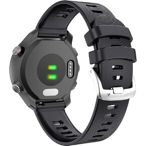 ANCOOL for Garmin Forerunner 245/645/55 Watch Band, 20mm Silicone Sport Watch Band Compatible with Garmin Vivoactive 3/Vivoavtive 5/Venu/Venu SQ 2,for Galaxy Watch 7/6/5/4(Black)
