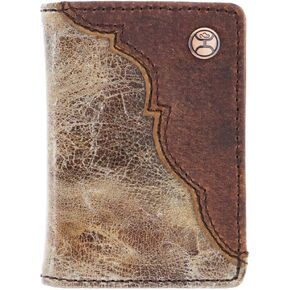 HOOEY Leather Tri-Fold Men's Wallet (Smooth -- Brown)
