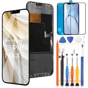 Incell for iPhone 13 Pro Max LCD Screen Replacement (Model A2484, A2641, A2644, A2645, A2643) 6.7 inch Touch Screen Display Digitizer Assembly Repair Kit with Protector Film +Tools(Black)