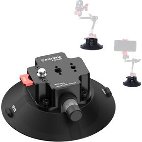 IFOOTAGE Camera Car Mount VS-146, Vehicle Suction Cup Payload 30KG, 12 Hours Safe Attaching, 3/8" and 1/4" Threads, 3/8" and 1/4" Convertable Screw