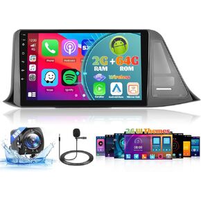 Roinvou 2+64G Radio for Toyota CHR 2016 2017 2018 2019 Android 13 Car Stereo Wireless Carplay, 9 inch Touch Screen for CHR Android Auto Bluetooth GPS WiFi FM RDS Mirror Link 26UI