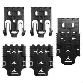 QLS Quick Locking System Kit- 3-Pack, Duty Holster Platform Attachment with Locking Fork, Receiver Plate, and Accessories - Universal Size, Black