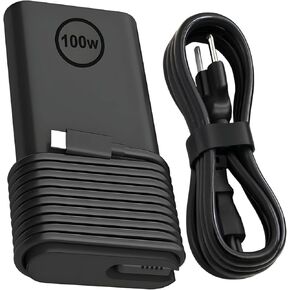 100W Laptop Charger USB C Type C AC Adapter Charger Replacement for Dell XPS 14 9440 AC Charger, Latitude 9440 AC Adapter, Black, DA100PM220