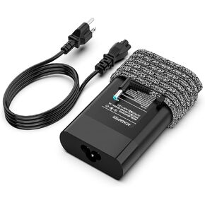 65W Laptop Charger Replacement for HP Probook 450 650 640 G5 G4 G6 G7, EliteBook 840 850 G3 G4 G5 G8 G9, Pavilion Envy Spectre x360, Notebook 15 Blue Tip Power Cord AC Adapter