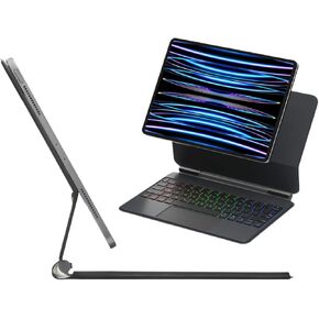AnMengXinLing Keyboard Case for iPad Mini 7 (A17 Pro) & Mini 6 - Magic case with Floating Cantilever Stand for iPad Mini 7th 6th Gen, Backlit Keyboard with Trackpad, Black
