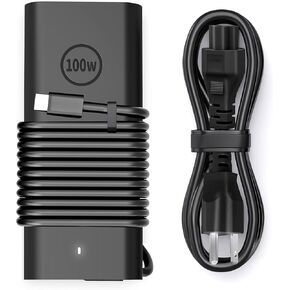 100W Laptop Charger USB Type C GAN Slim AC Adapter for Dell Latitude 5340 5440 5540 7340 7440 7640 9440,Precision 3580 3581 5680,Inspiron 14 Plus 7430 DA100PM220 Laptop Power Cord