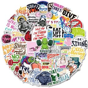 100p Stickers Gym Motivational Culture Stickers Wall Stickers Water Bottle Skateboard Suitcase Notebook Stickers Fitness Culture Stickers Positive and Optimistic Stickers