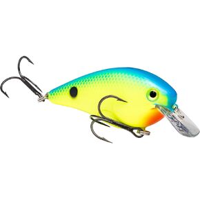 Strike King (HCKVDS2.5-561) KVD 2.5 مربع فواتير صيد إغراء ، 561 - Chartreuse/مسحوق مع الظهر الأزرق ، 5/8 أوقية ، عمل فريد