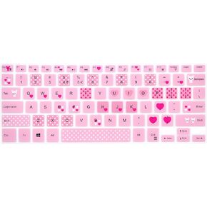 Keyboard Cover for Dell 14 5481 5482 5485 5491/13 5368 5378 5370 5379 7386 7373 7375 7368 7378 7380/15.6" 15 5568 5578 5579 5585 7570 7573 7569 7579 7580 7586 -Lovely Bear