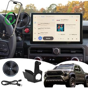 for Toyota Tacoma Magnetic Wireless Charging Phone Mount Made for Toyota Tacoma 2024-present Support 12 inch Screen