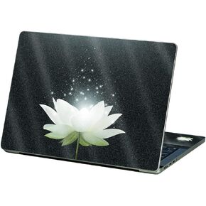 MightySkins Glossy Glitter Skin Compatible with Apple MacBook Pro 13" M2 (2022) - Twilight Lotus | Protective, Durable High-Gloss Glitter Finish | Easy to Apply and Change Styles | Made in The USA