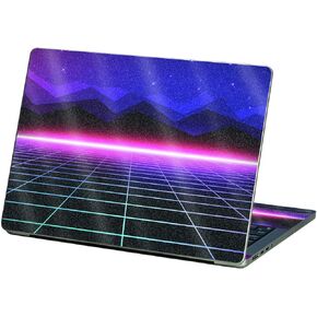 MightySkins Glossy Glitter Skin Compatible With Apple MacBook Pro 13" M2 (2022) - Synthwave | Protective, Durable High-Gloss Glitter Finish | Easy to Apply, Remove, and Change Styles | Made in The USA