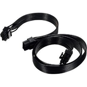 8 Pin Male to Male Dual PCIe 2X 8 Pin (6+2) PCIE Cable, GPU Power Cable(60cm+20cm)