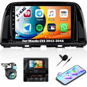 2G+64G Android 13 Car Stereo لـ Mazda CX5 2012-2015 مع Carplay Android Auto ، 9 بوصة شاشة للسيارة مع رابط مرآة WiFi GPS الملاحة Bluetooth FM/RDS SWC+كاميرا خلفية in Kuwait