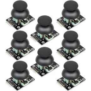 Robot Dual-axis XY Joystick Module PS2 Game Joystick Control Lever Sensor Game Controller Sensor Board Module KY-023 for Arduino Raspberry(Pack of 8)