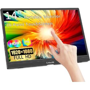 شاشة تعمل باللمس المحمولة 14 بوصة ، HDR 1080p IPS شاشة اللمس شاشة الكمبيوتر مع منفذ HDMI USB C ، و Travl Monitor HOP APPOR