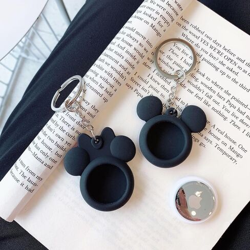 MC Fashion 2 Pack Cute 3D Cartoon Keychain for AirTags, Soft Silicone Cover with Key Ring 2 Pack in Saudi Arabia