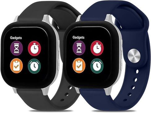 2 Pack Silicone Bands for Gabb Watch 3e 3 2 1/Gizmo Watch 3 2 1, Cosmo JrTrack 4/3/2 SE/2/JrTrack Band, 20mm Waterproof Silicone Wrist Strap in Kuwait