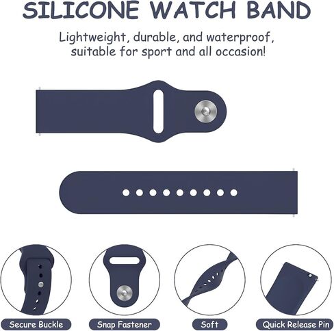 2 Pack Silicone Bands for Gabb Watch 3e 3 2 1/Gizmo Watch 3 2 1, Cosmo JrTrack 4/3/2 SE/2/JrTrack Band, 20mm Waterproof Silicone Wrist Strap in Kuwait