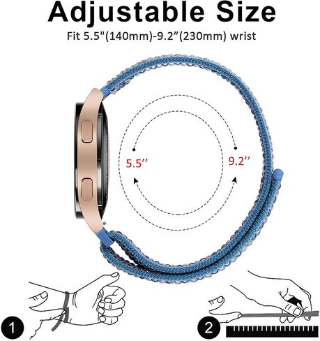 AMZPAS 20mm 22mm relect relect relect band مع Samsung Galaxy Watch 3 45 مم/Galaxy Watch 46 مم/تروس S3 Frontier/Classic/Venu 3/Venu 2/Vivoactive 4/Fossil Gen 6 44mm نطاقات للنساء الرجال in Kuwait